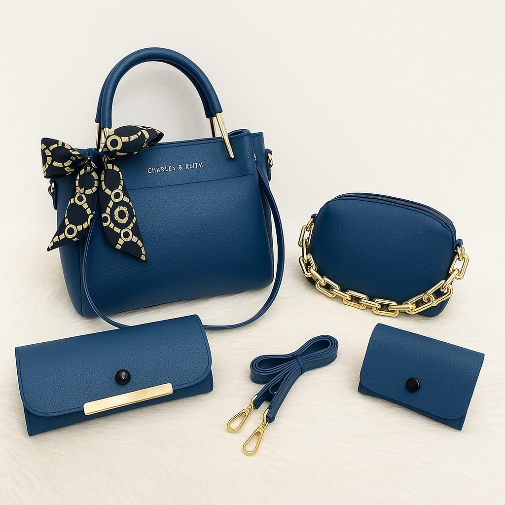 Ladies Bag Leather 4 Pcs