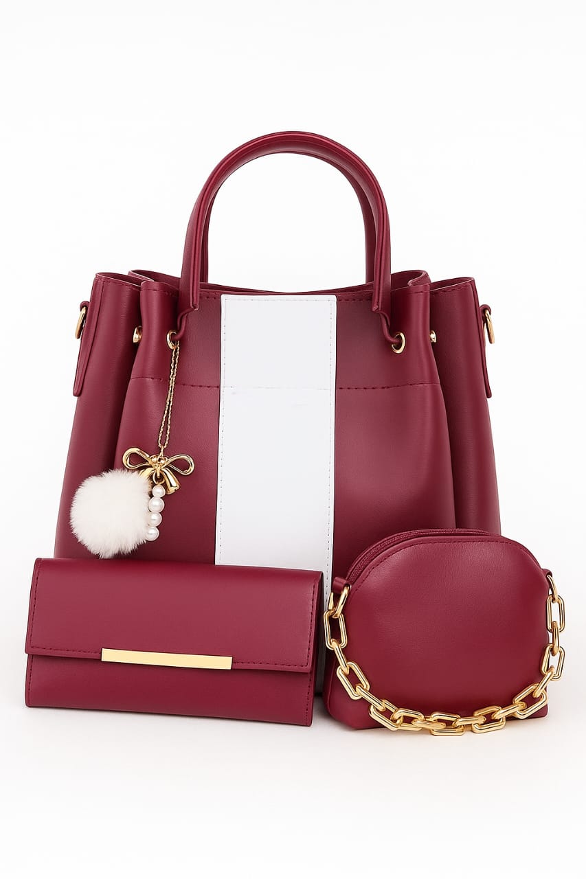 Female Bags 3 Pcs High Quality Leather