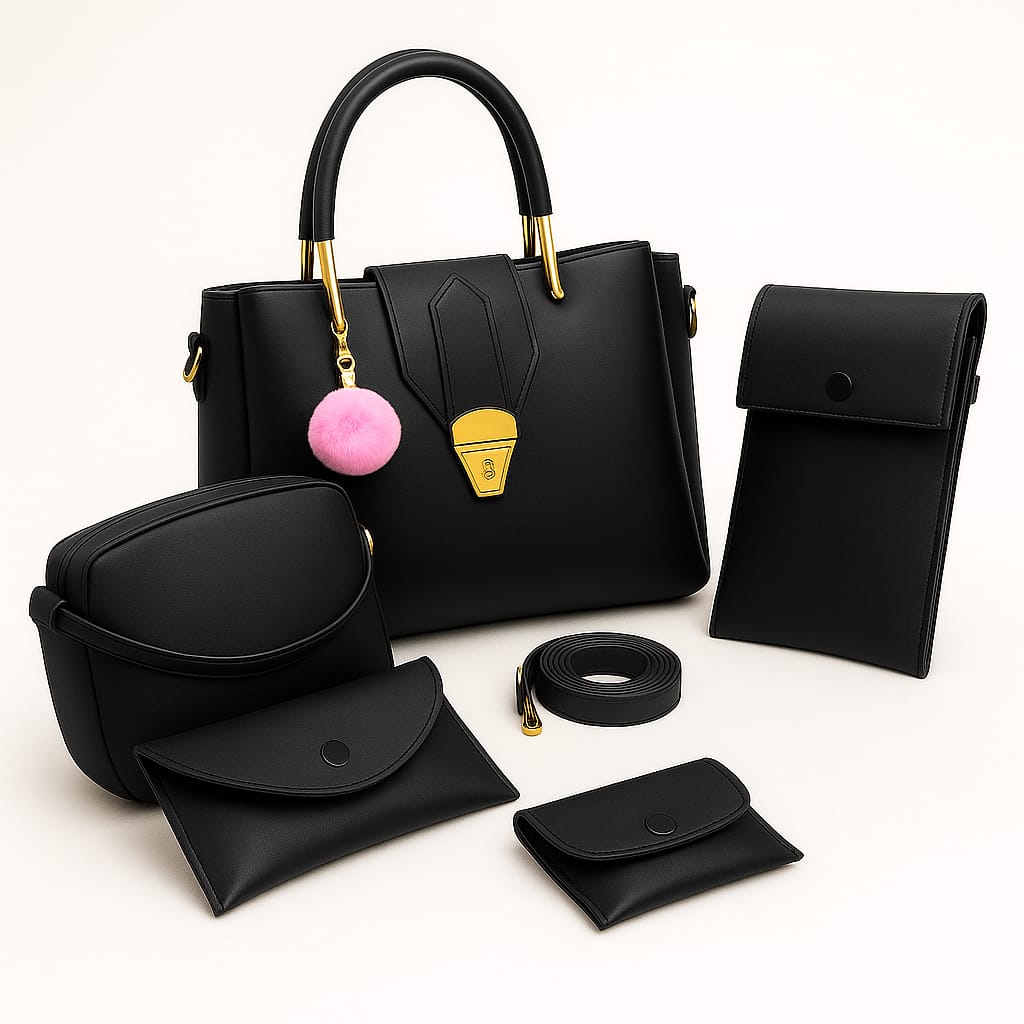 Ladies Bag pure Leather 5 Pcs
