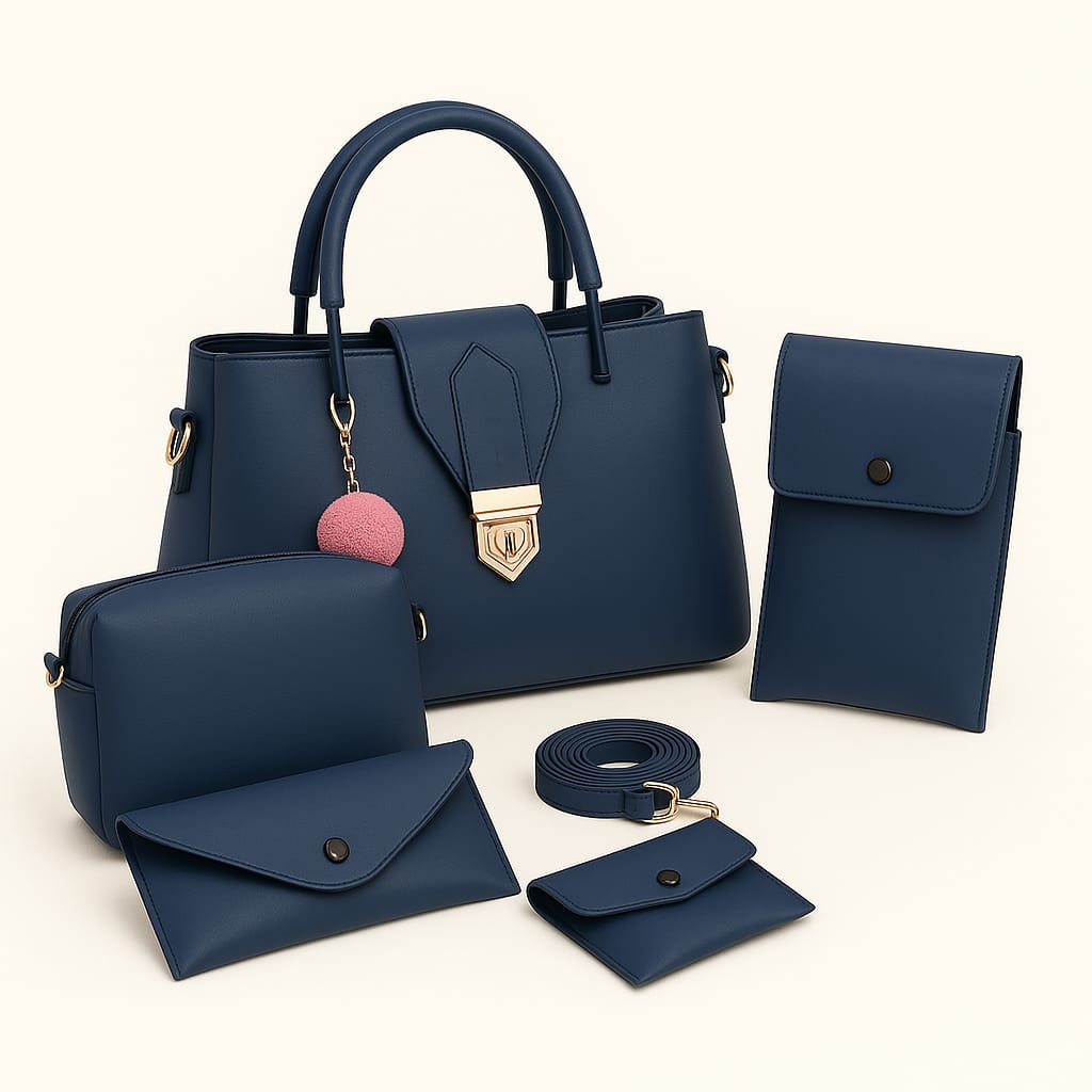 Ladies Bag pure Leather 5 Pcs