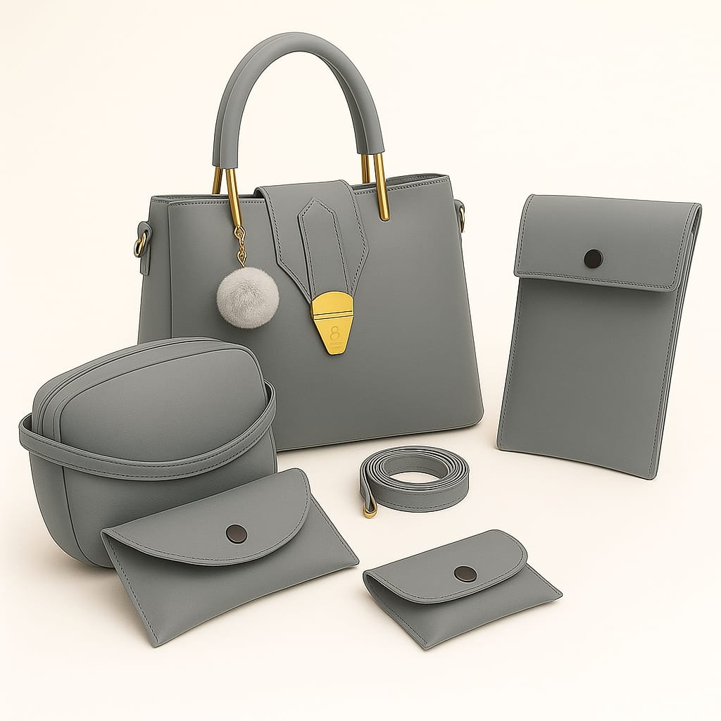 Ladies Bag pure Leather 5 Pcs