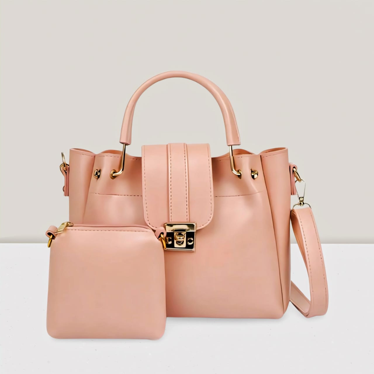 Ladies Shoulder Bag A1 Pure Leather 2 Pcs